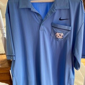 Men’s Nike UNC Tarheel polo - Carolina Blue w UNC logo in white